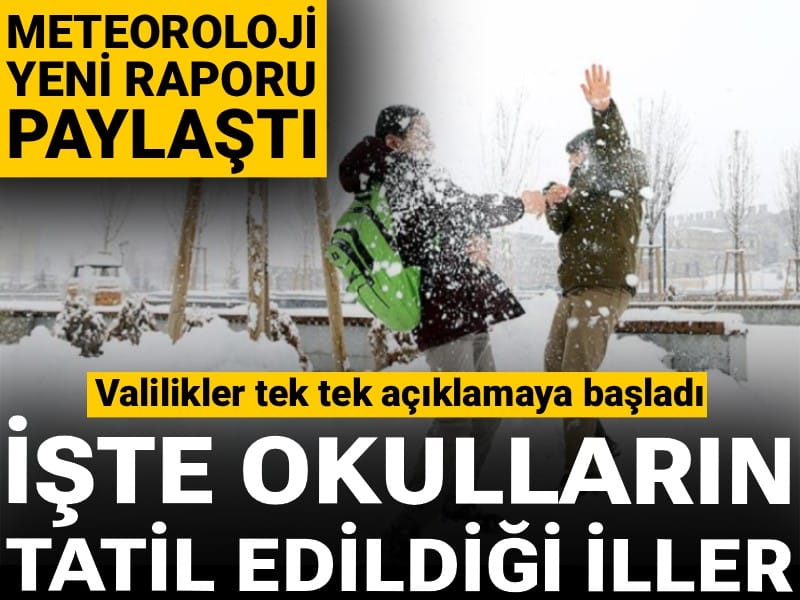 Meteoroloji yeni hava durumu raporunu paylaştı: Valilikler peş peşe açıkladı: İşte okulların tatil edildiği iller...