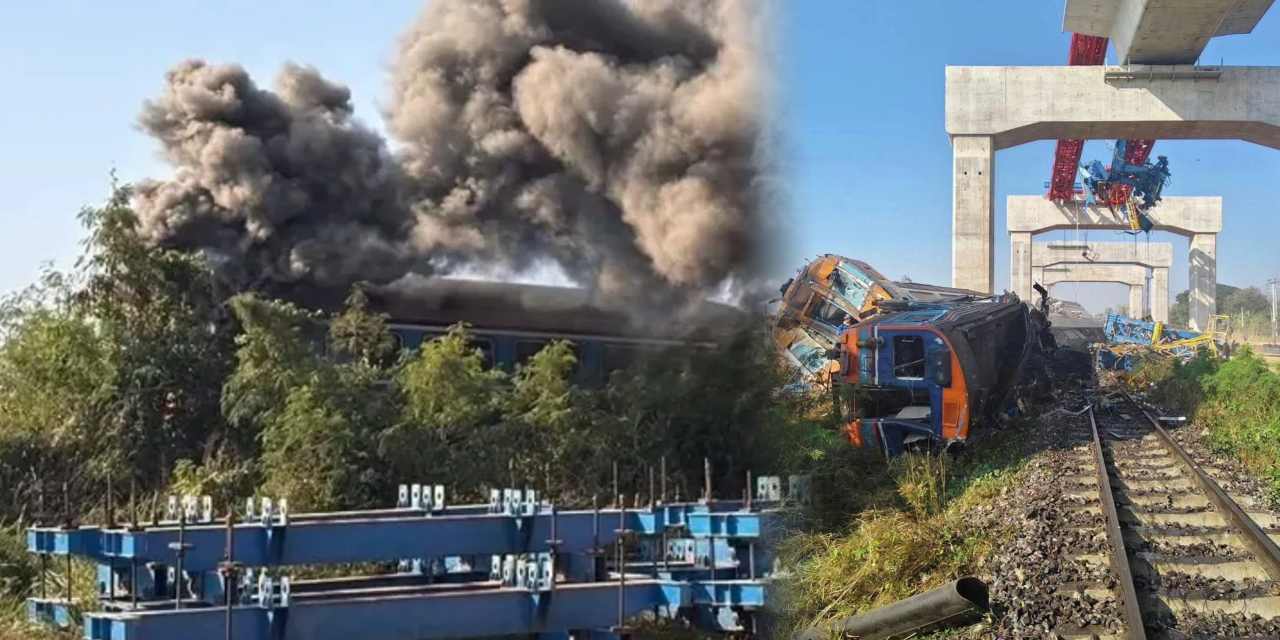 Tayland’da vinç faciası! Trenin üzerine devrildi 22 kişi öldü