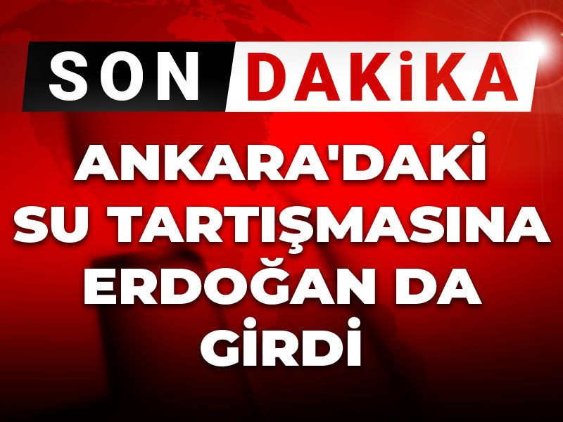 Ankara'daki su tartışmasına Erdoğan da girdi