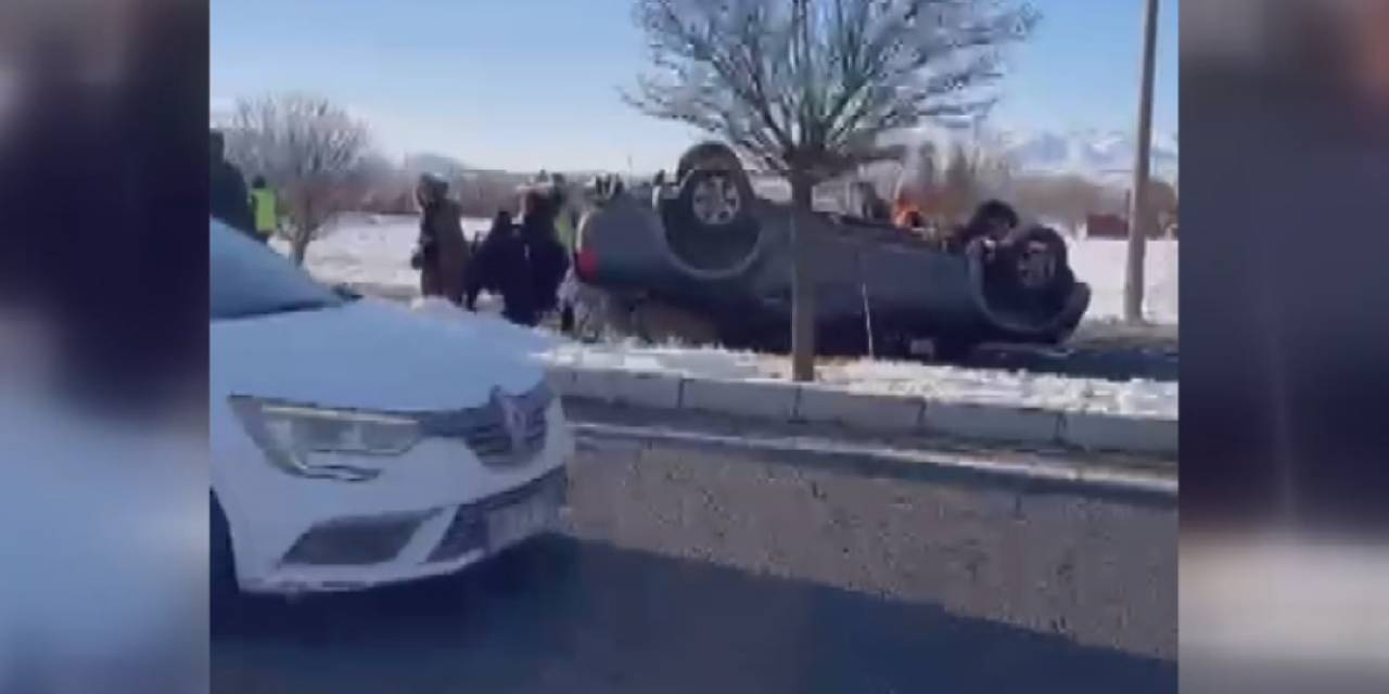 Elazığ'da kontrolden çıkan araç takla attı: 3 yaralı!
