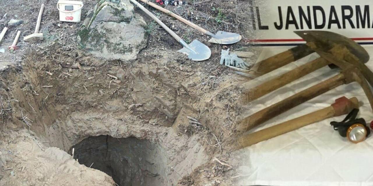 Jandarmadan kaçak kazıya suçüstü operasyon!