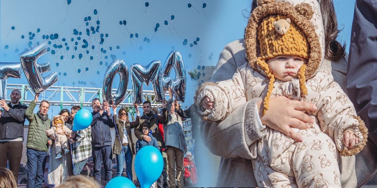 SMA’lı Teoman bebek için balonlar gökyüzüne uçtu