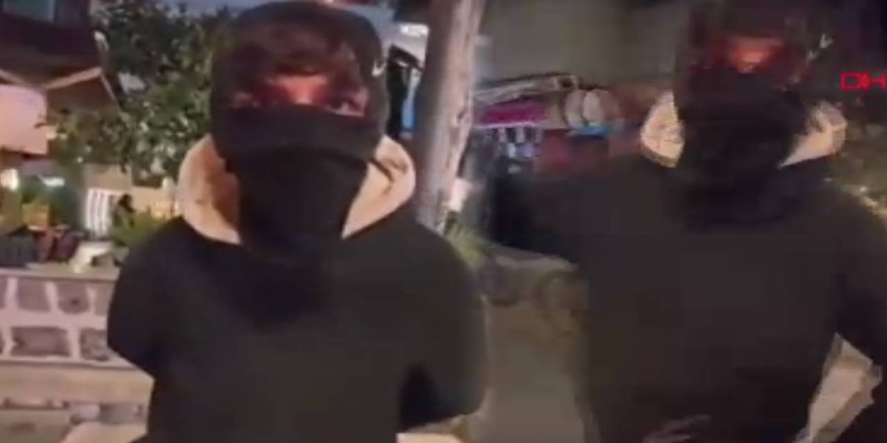 Bisikletli gence tehditler savuran maskeli şahıs gözaltında!