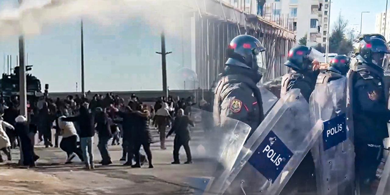 DEM'in Nusaybin toplantısında ortalık karıştı! Sınıra gitmek isteyenlere polis müdahalesi