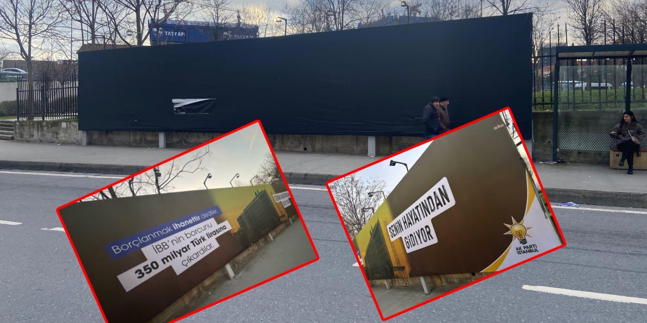 AKP 'dezenformasyon' demişti: İBB karşıtı afiş kaldırıldı
