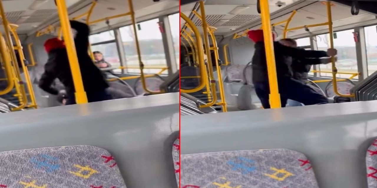 Boş otobüste koltuk kavgası! 'Komutanımı çağırın' diyerek saldırdı
