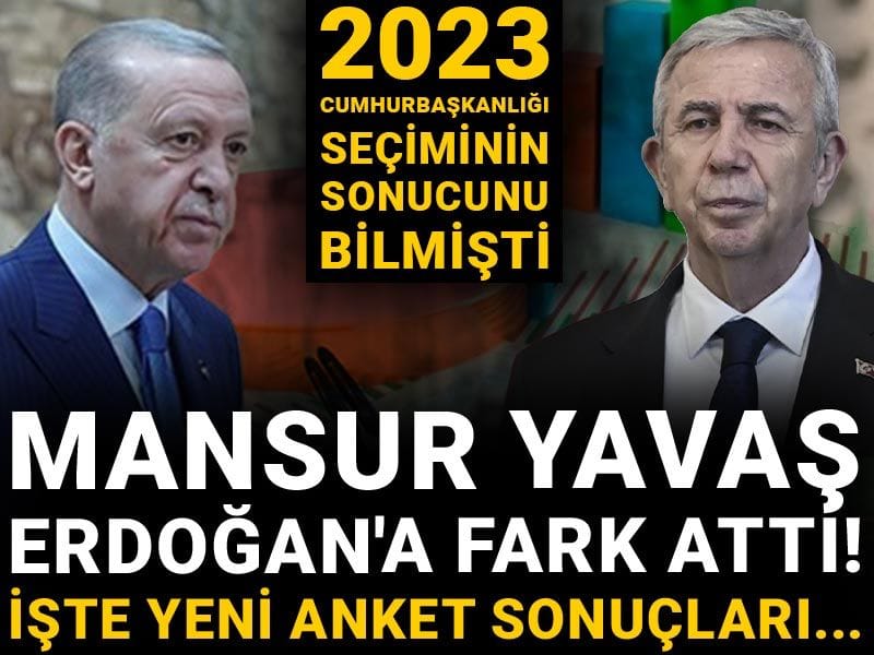 2023 Cumhurbaşkanlığı seçiminin sonucunu bilmişti: Mansur Yavaş Erdoğan'a fark attı! İşte yeni anket sonuçları...