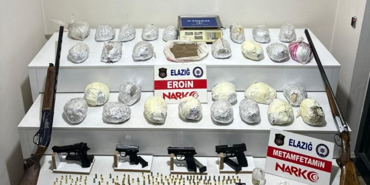 Elazığ’da uyuşturucu operasyonu: Kilolarca ele geçirildi