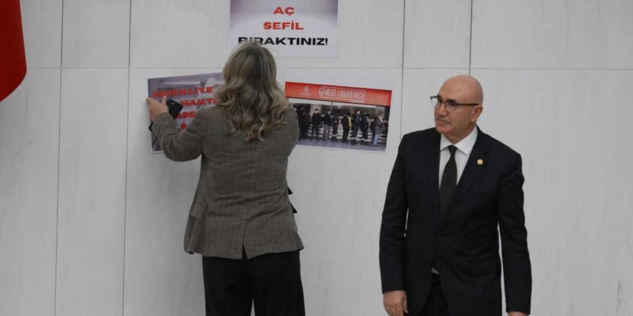 Meclis’te 'emekli' protestosu: CHP döviz astı, AKP’li vekil kaldırdı