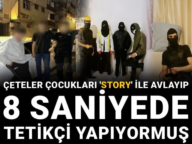 Çeteler çocukları 'story' ile avlayıp 8 saniyede tetikçi yapıyormuş