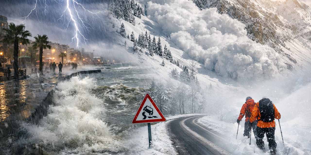 Meteoroloji tek tek saydı: Kuvvetli yağış, kar ve çığ tehlikesine karşı uyardı
