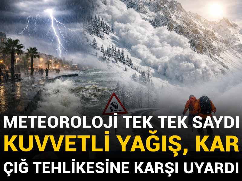 Meteoroloji tek tek saydı: Kuvvetli yağış, kar ve çığ tehlikesine karşı uyardı