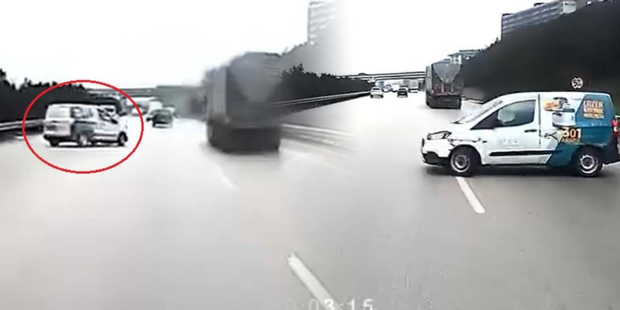 Bursa’da faciaya ramak kala! Tıra çarpmaktan son anda kurtuldu