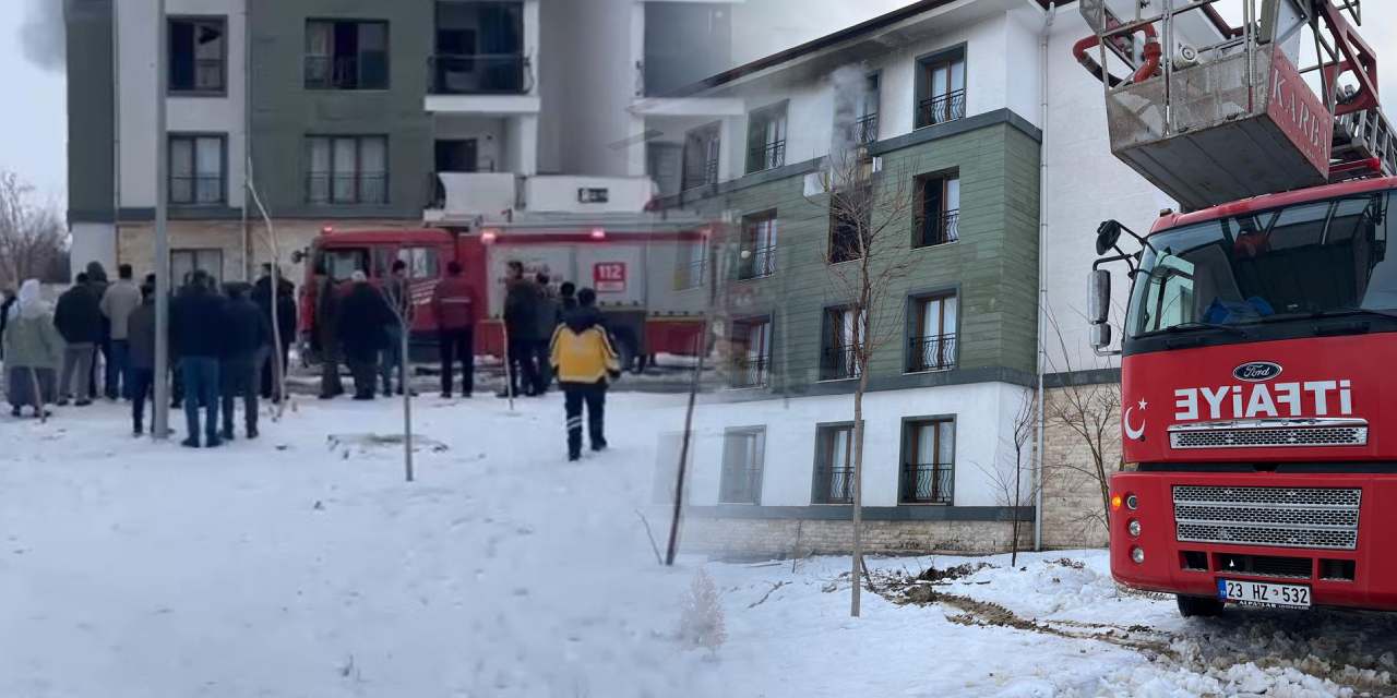 Elazığ’da yangın paniği! 1’i bebek 11 kişi dumandan etkilendi