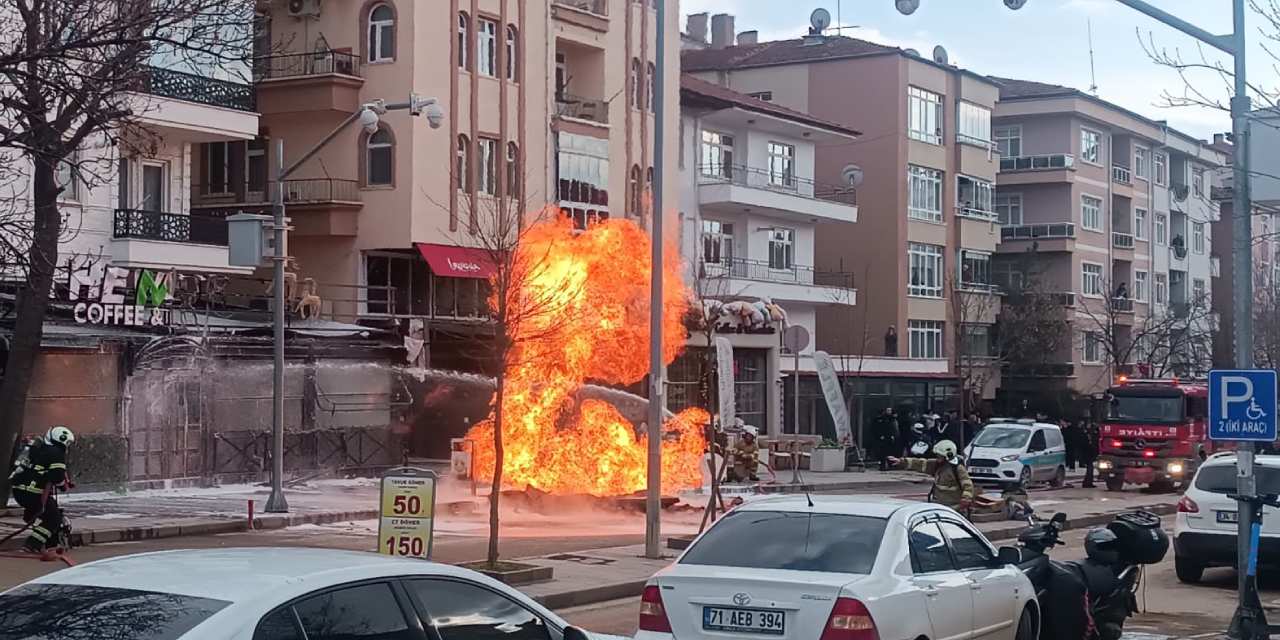 Kazı sırasında yangın: 1 işçi yaralandı