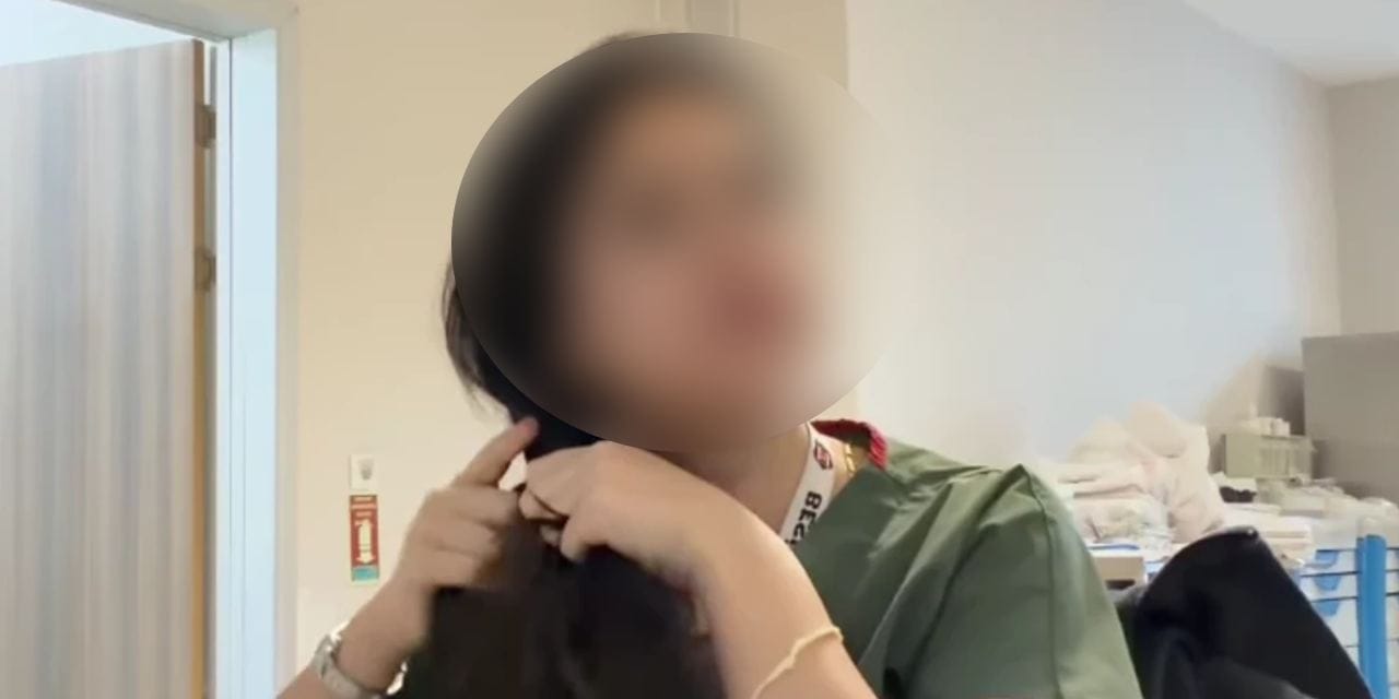 Suriye'de yaşananlara tepki için saç örme akımına katılan hemşire gözaltına alındı