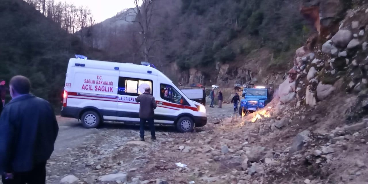 Rize Fındıklı’da kamyonet dere yatağına uçtu