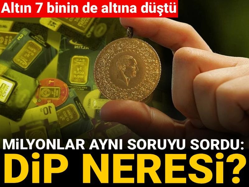 Gram altın 7 bin liranın altına düştü