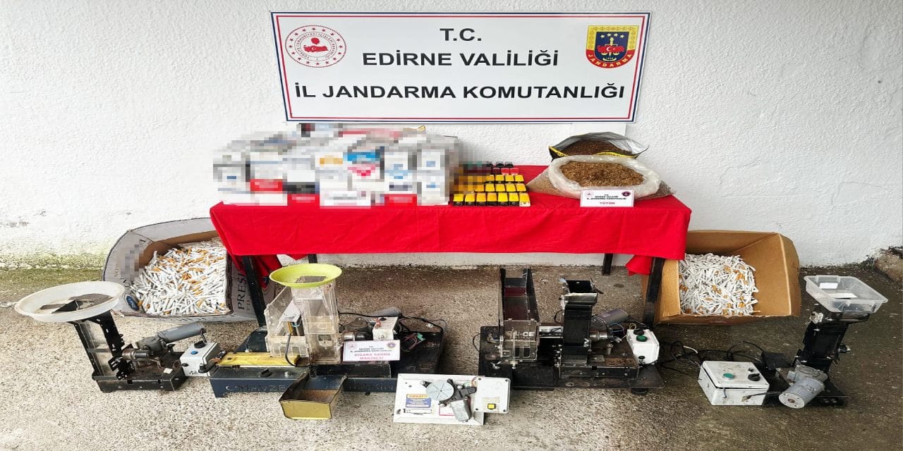 Edirne’de kaçak sigara operasyonu: Binlerce makaron ele geçirildi