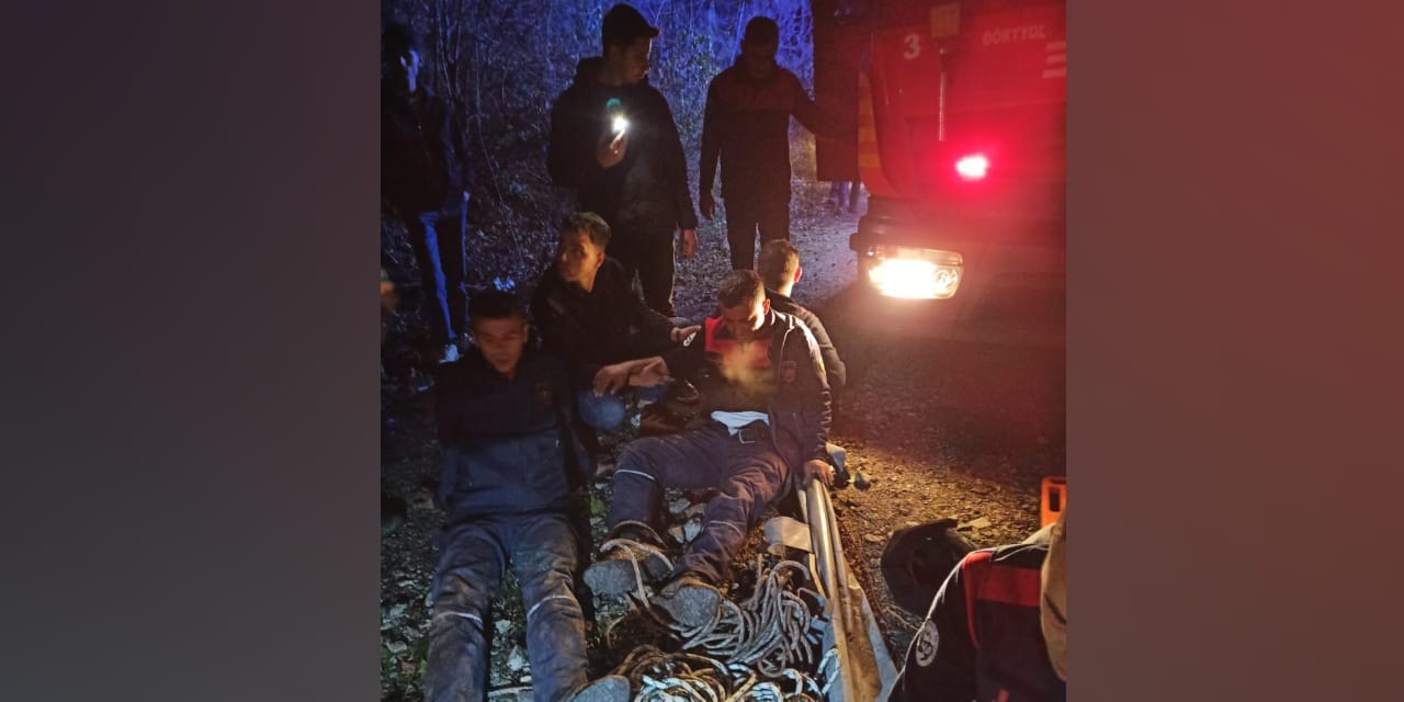 Heyelandan kaçan kepçe operatörü uçuruma yuvarlandı