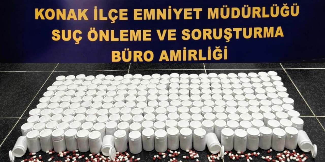İzmir'de yarım milyona yakın sentetik ecza ele geçirildi!