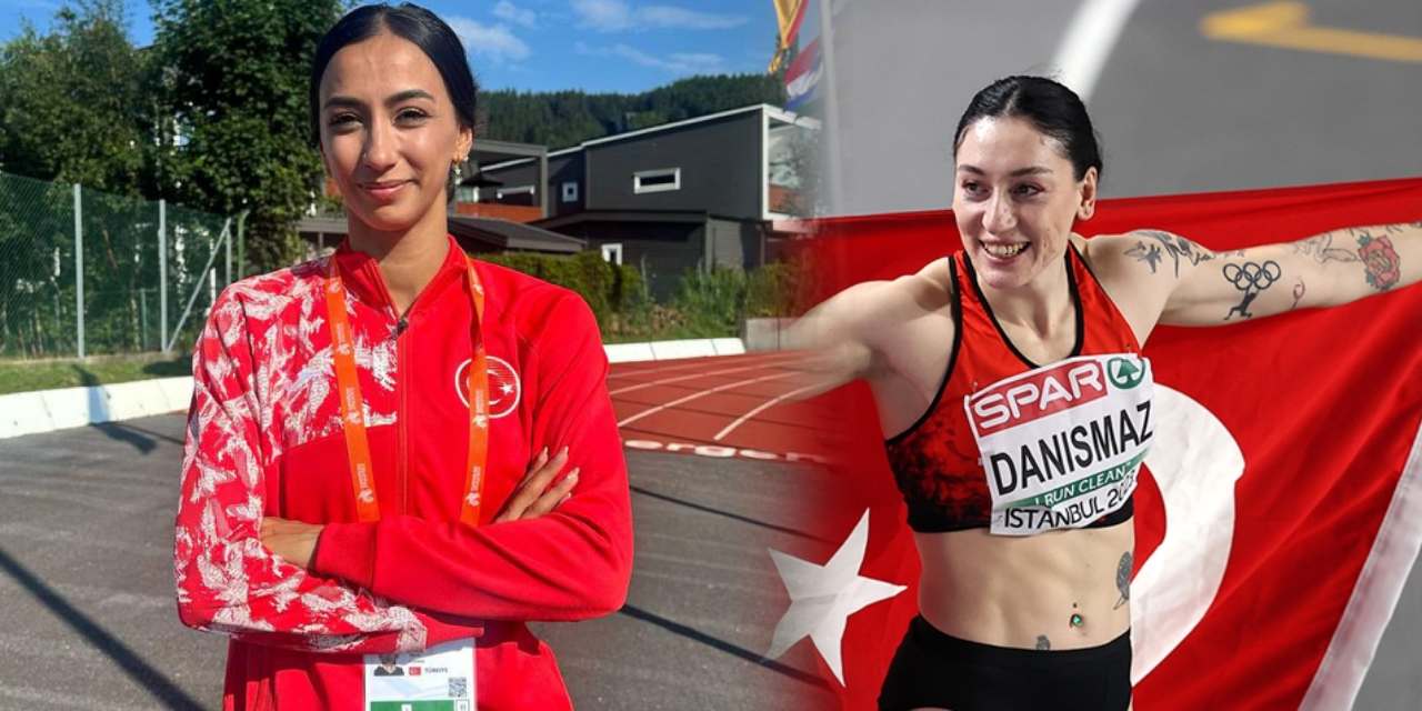 Milli kadın atletler pistin ortasında saç saça baş başa birbirine girdi