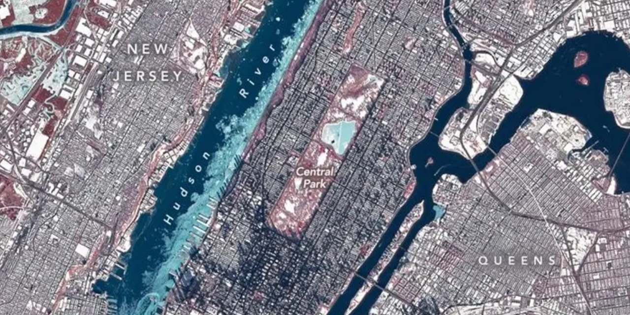 NASA'dan New York karesi: Uzaydan donmuş şehir manzarası