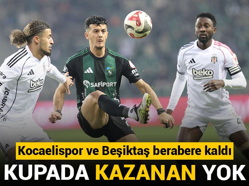 Beşiktaş berabere kaldığı maçta liderliğini sürdürdü