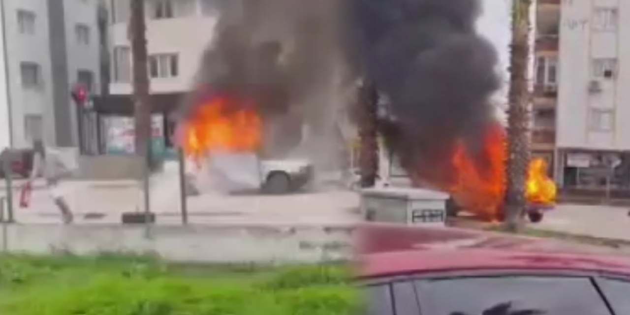 Otomobil bir anda alev topuna döndü: 3 kişi son anda kurtuldu