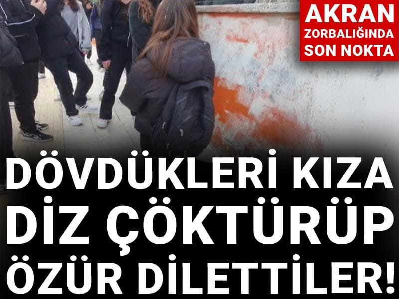 Dövdükleri kıza diz çöktürüp özür dilettiler! Akran zorbalığında son nokta