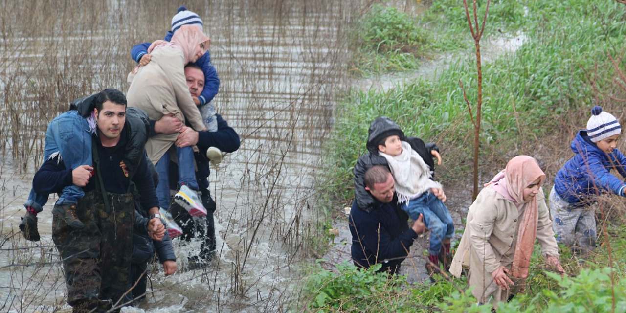 Mahsur kalan baba ve çocuklarının yardımına itfaiye koştu!