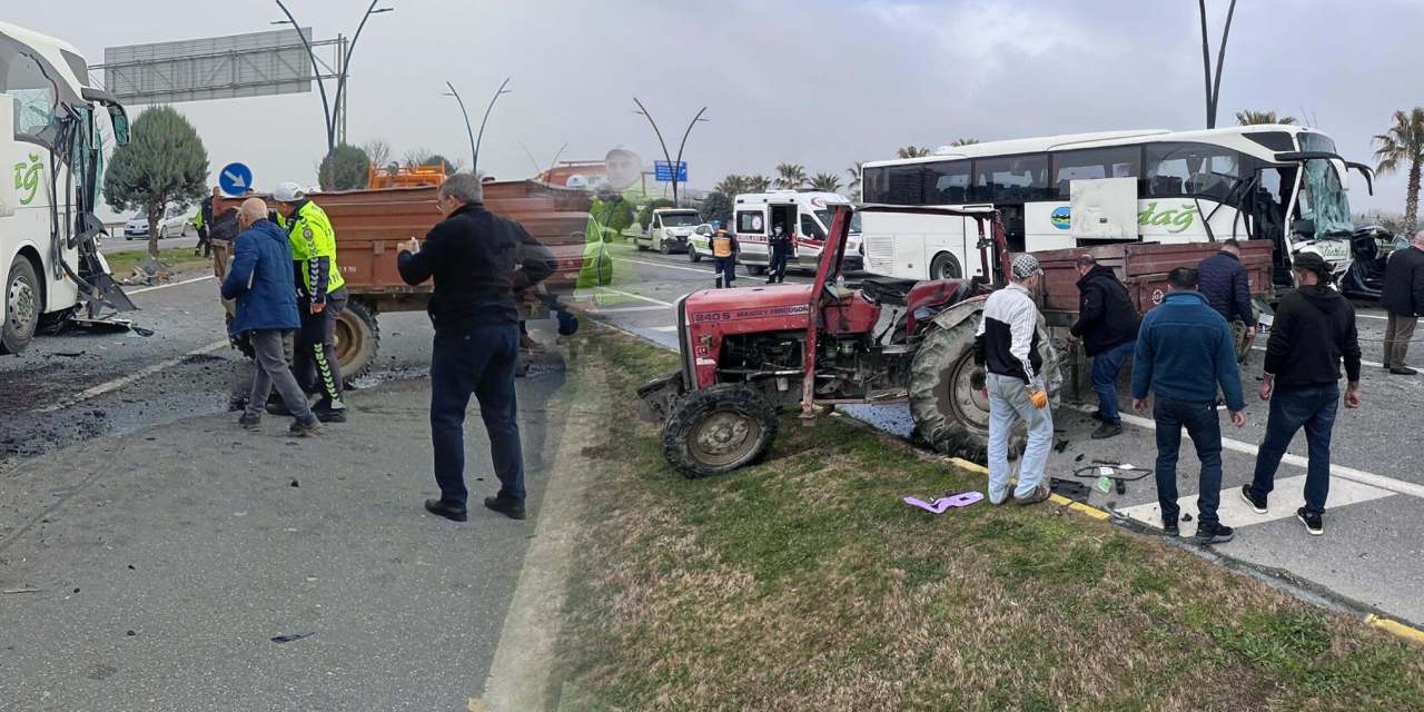 Manisa’da feci kaza! 5 araç birbirine girdi