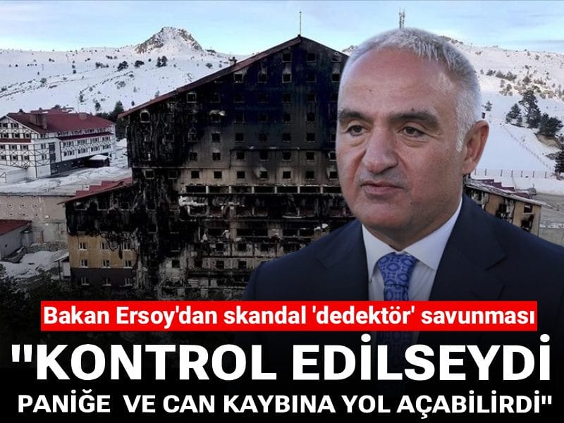 Bakan Ersoy'dan skandal 'dedektör' savunması: Kontrol edilseydi paniğe ve can kaybına yol açabilirdi