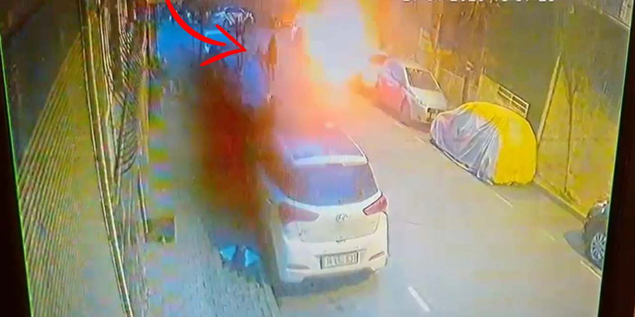Gaziosmanpaşa'daki bombalı saldırının görüntüleri ortaya çıktı! Anne ve çocuğu son anda kurtulmuş