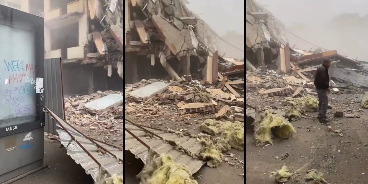 Küçükçekmece'de korku dolu anlar! Kontrollü yıkılan bina yandaki binaya devrildi