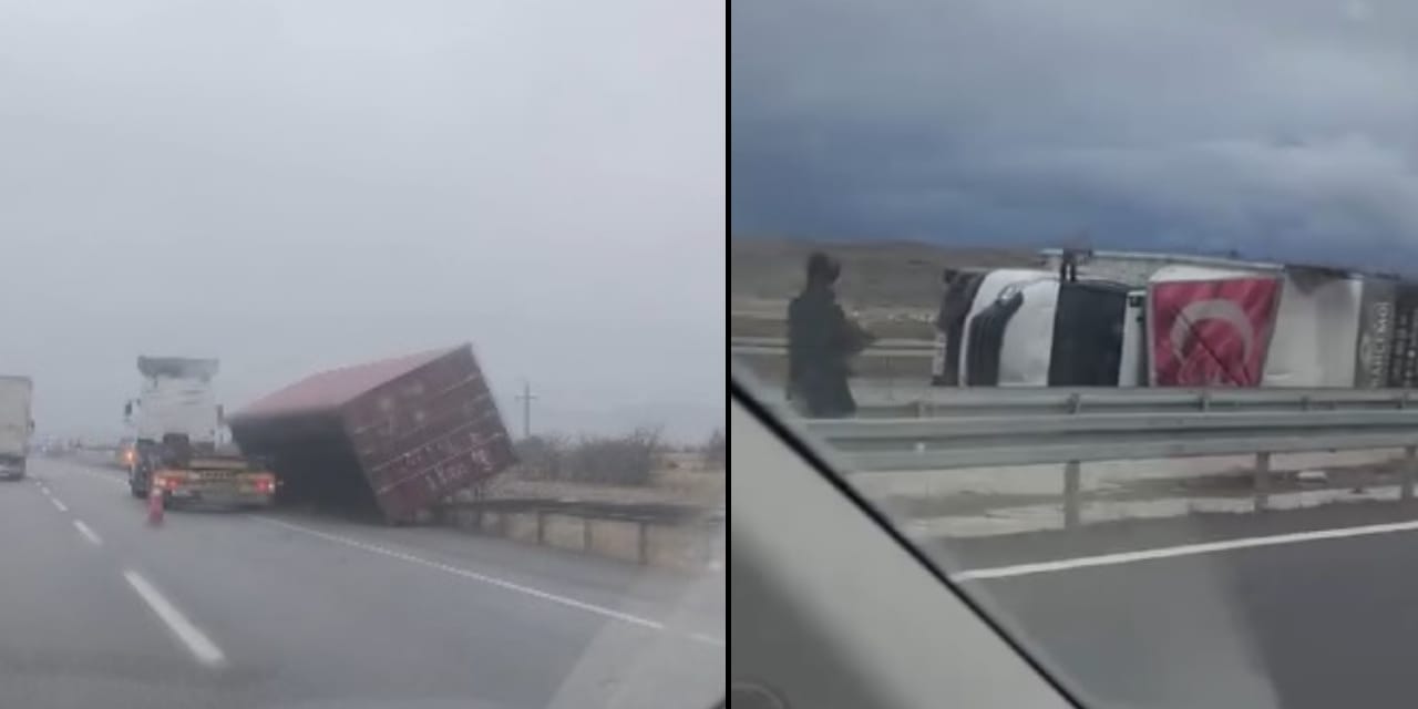 Kayseri’de şiddetli fırtına hayatı felç etti! Araçlar devrildi çatılar uçtu