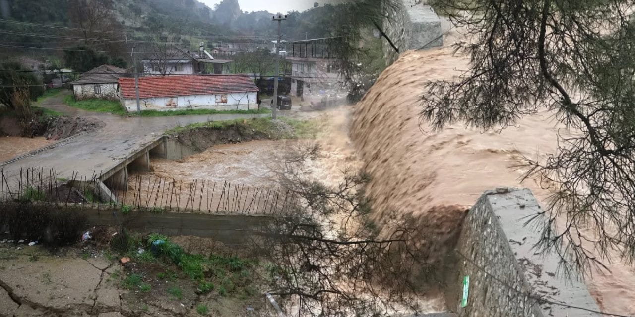 Aydın’da dereler taştı! 9 ev tahliye edildi