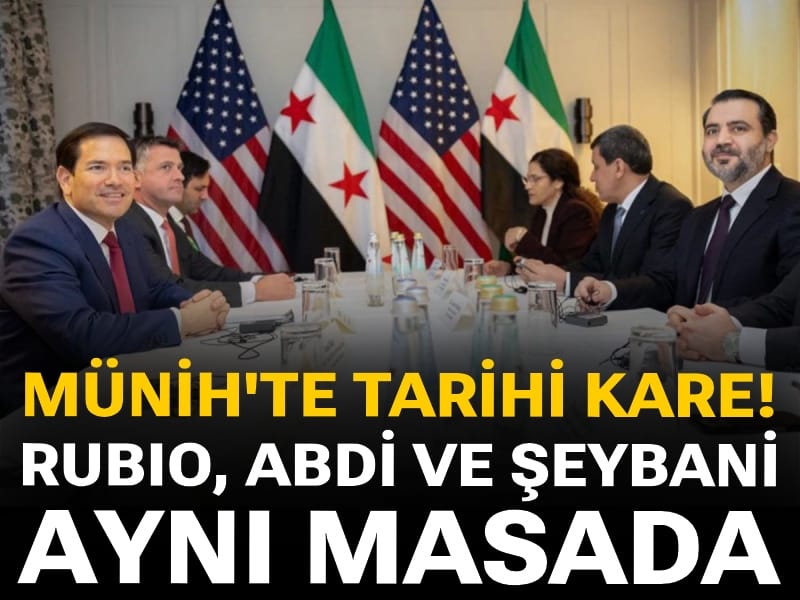 Münih'te tarihi kare: Rubio Abdi ve Şeybani aynı masada