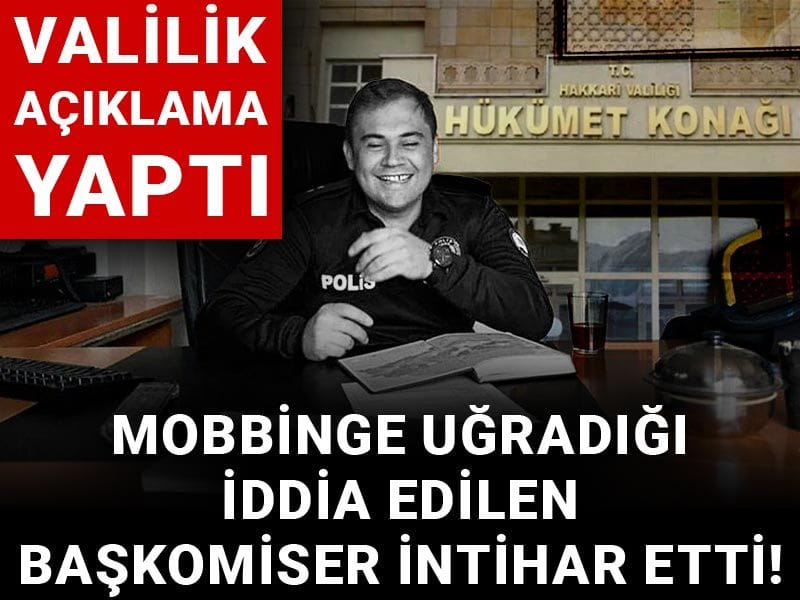 Mobbinge uğradığı iddia edilen başkomiser intihar etti! Valilik açıklama yaptı