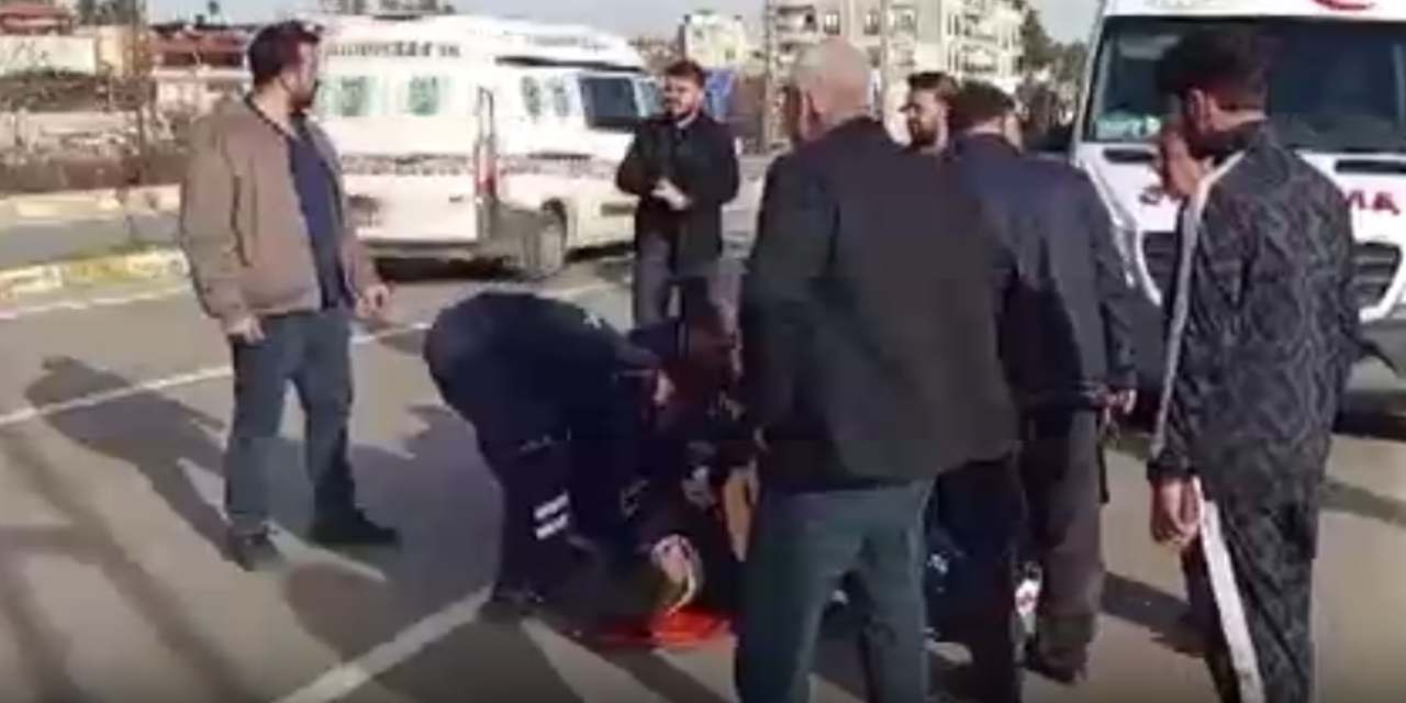 Karşıya geçmeye çalışan yayaya motosiklet çarptı!