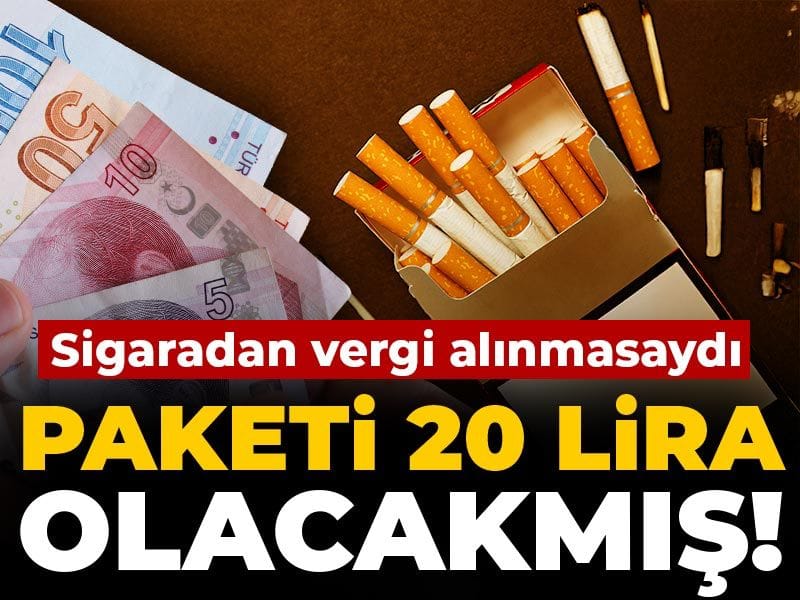 Sigaradan vergi alınmasa paketi 20 lira olacakmış!
