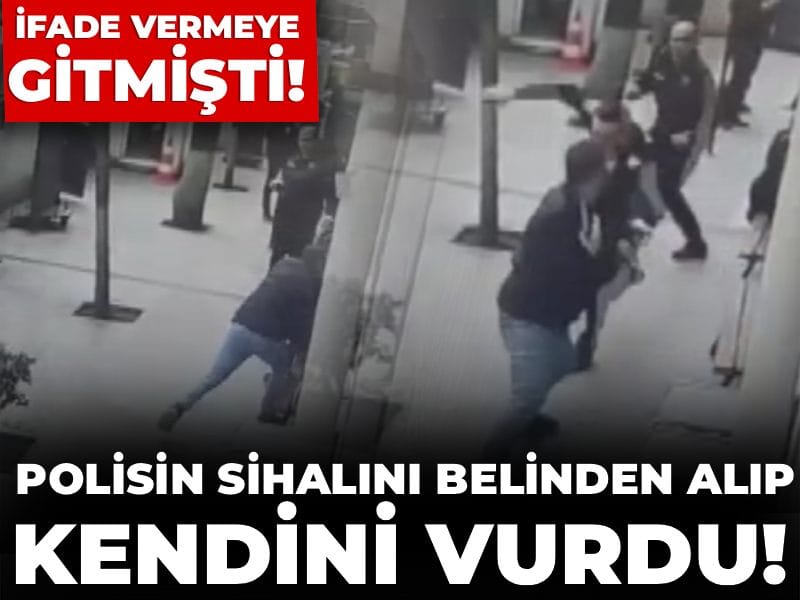 İfade vermeye gitmişti! Polisin silahını belinden alıp kendini vurdu