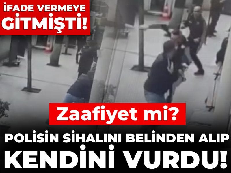 İfade vermeye gitmişti! Polisin silahını belinden alıp kendini vurdu