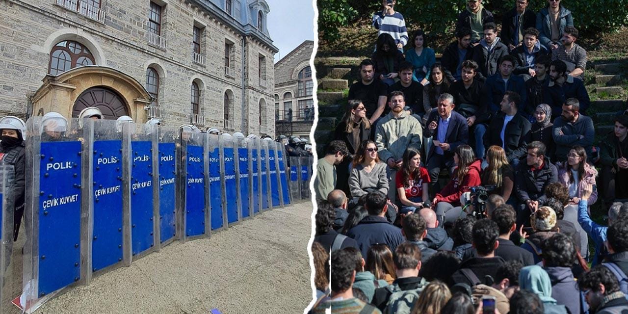 Erdoğan ziyaretinde ablukaya alınan Boğaziçi'ne Özgür Özel gitti: İki fotoğraf iki büyük fark!