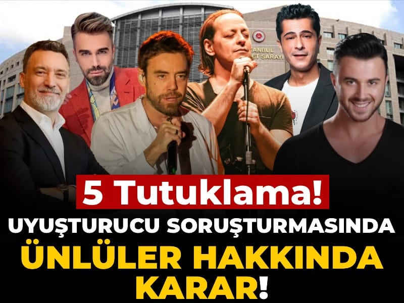 Son Dakika | Uyuşturucu soruşturması: Ünlü isimler hakkında karar! Murat Dalkılıç, Kaan Tangöze, İsmail Hacıoğlu...
