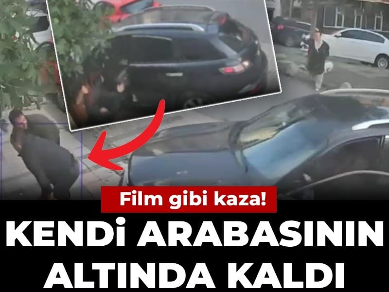 Kağıthane'de film gibi kaza! Kendi arabasının altında kaldı