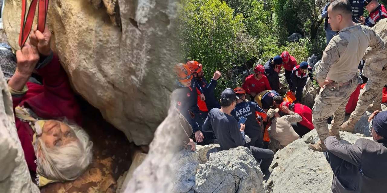 80 yaşındaki teyze 5 metrelik yarıkta bulundu