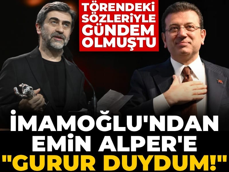 İmamoğlu'ndan 'yalnız değilsiniz' çıkışıyla gündem olan yönetmen Emin Alper'e: Gurur duydum!