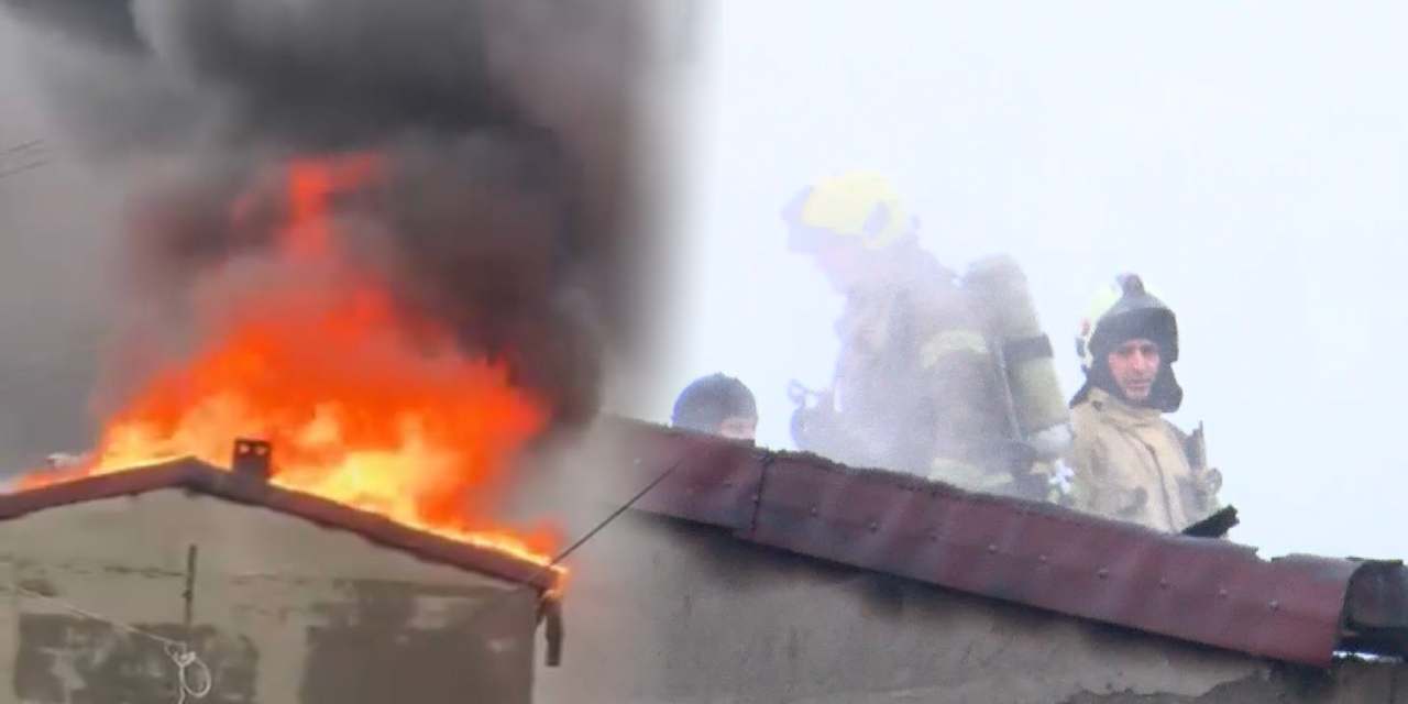 3 katlı binanın çatısı alev topuna döndü!