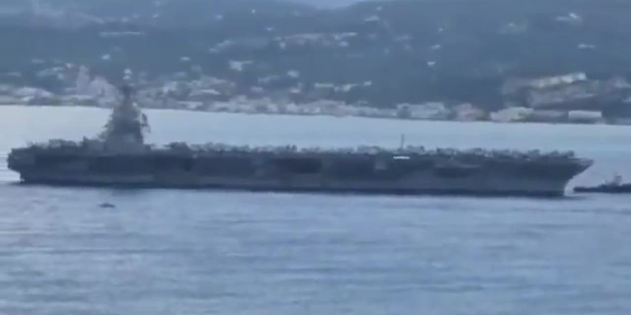 ABD'nin dev uçak gemisi Girit açıklarında görüldü